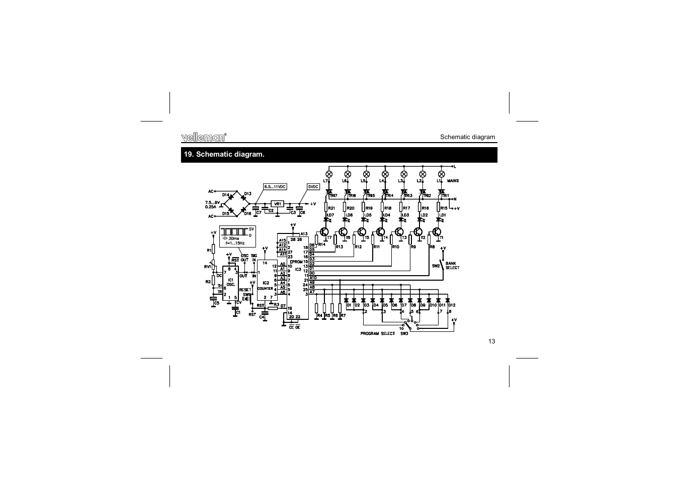 Velleman projects K5201 Assembly instructions User Manual | Page 13 / 16