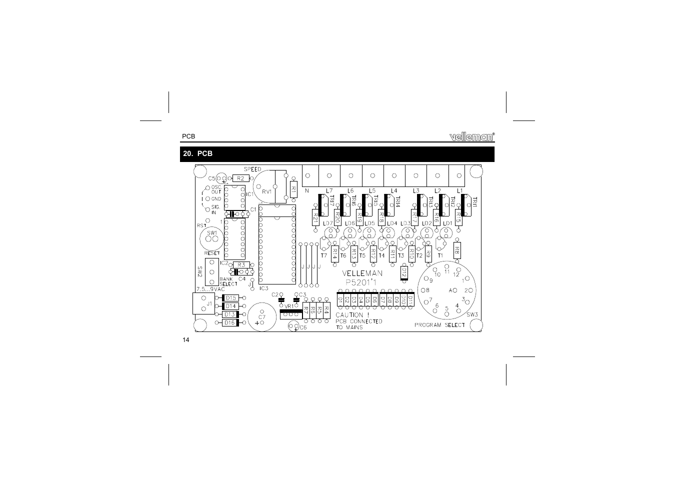 Velleman projects K5201 Assembly instructions User Manual | Page 14 / 16