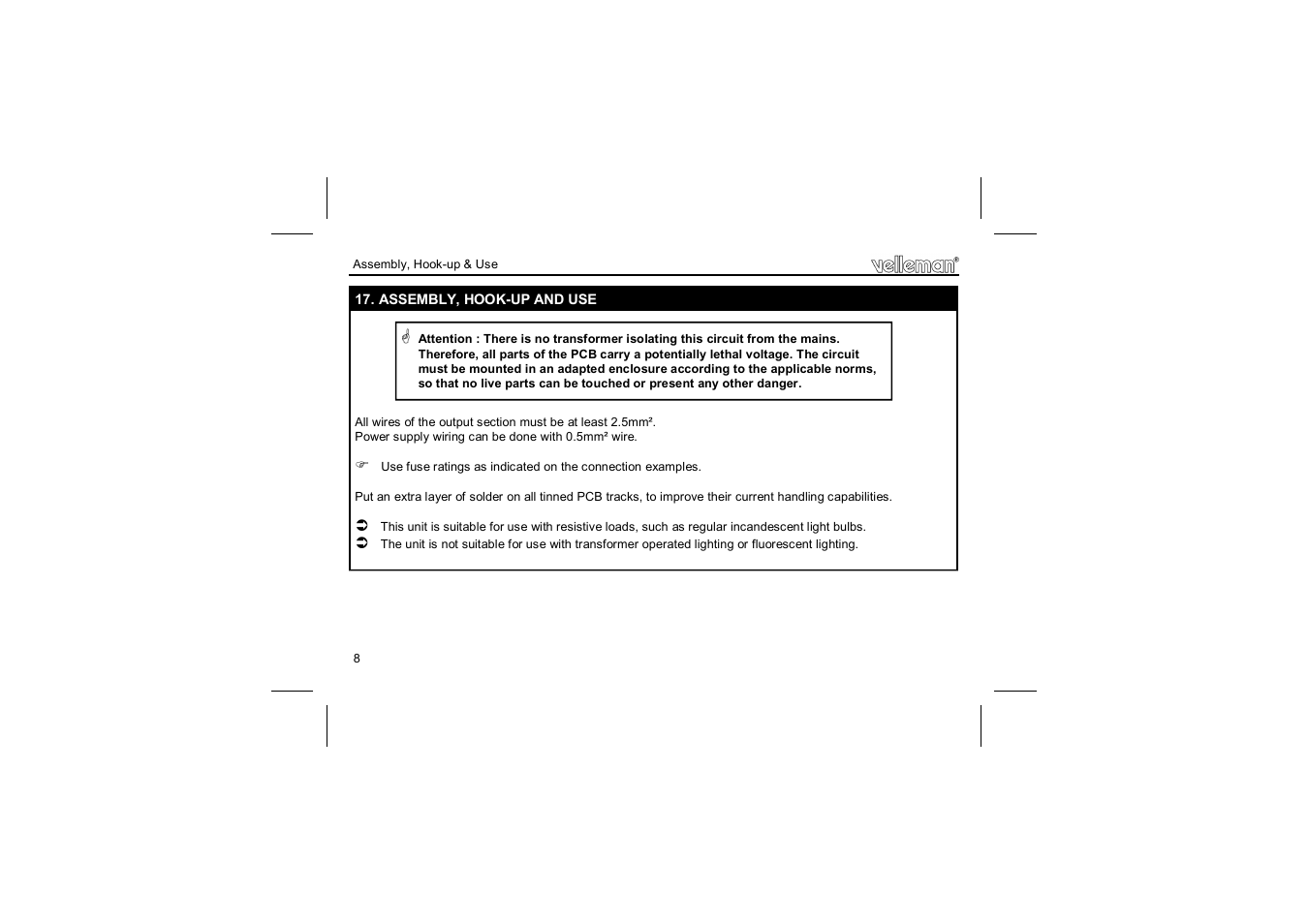 Velleman projects K5201 Assembly instructions User Manual | Page 8 / 16