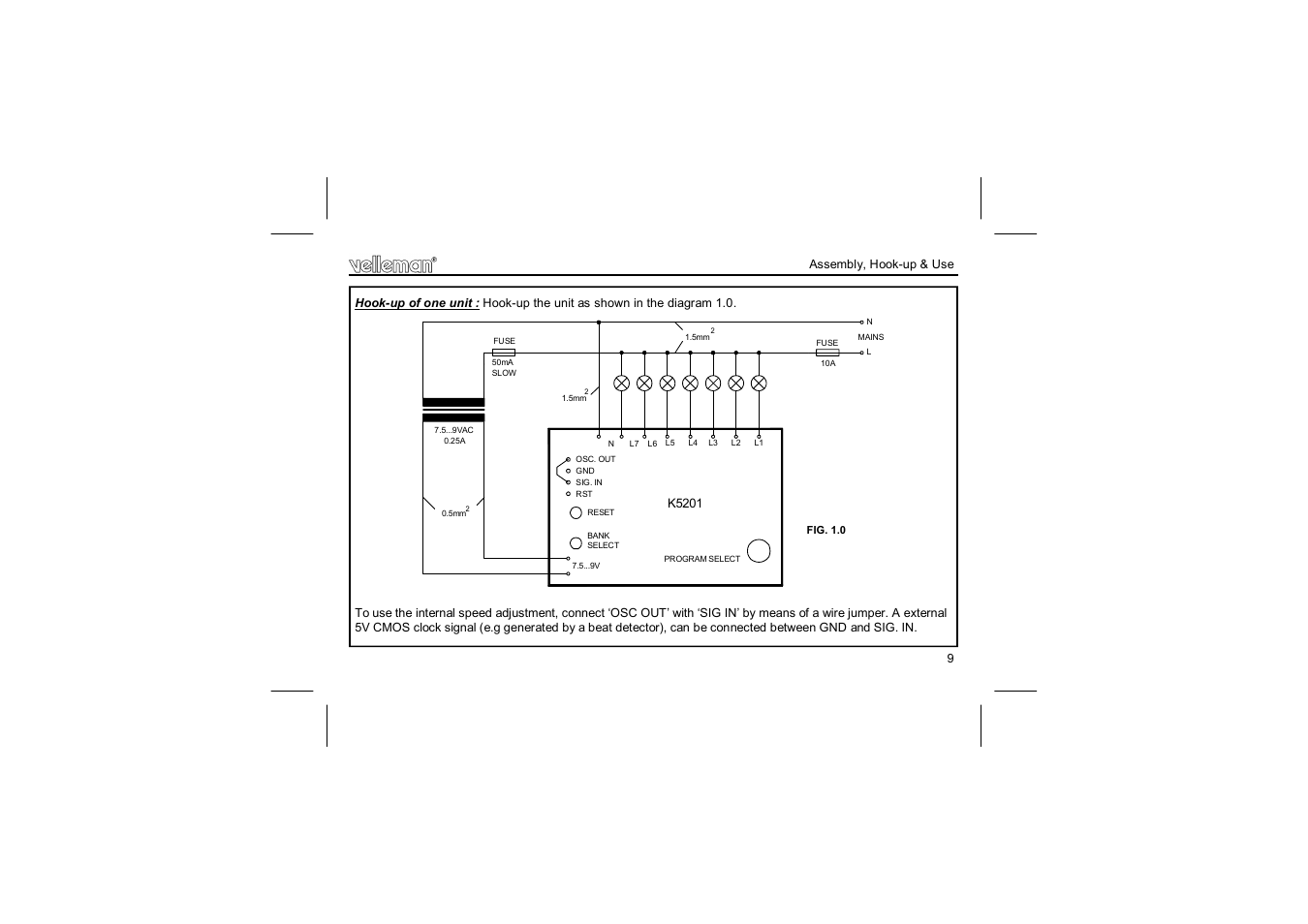 Velleman projects K5201 Assembly instructions User Manual | Page 9 / 16