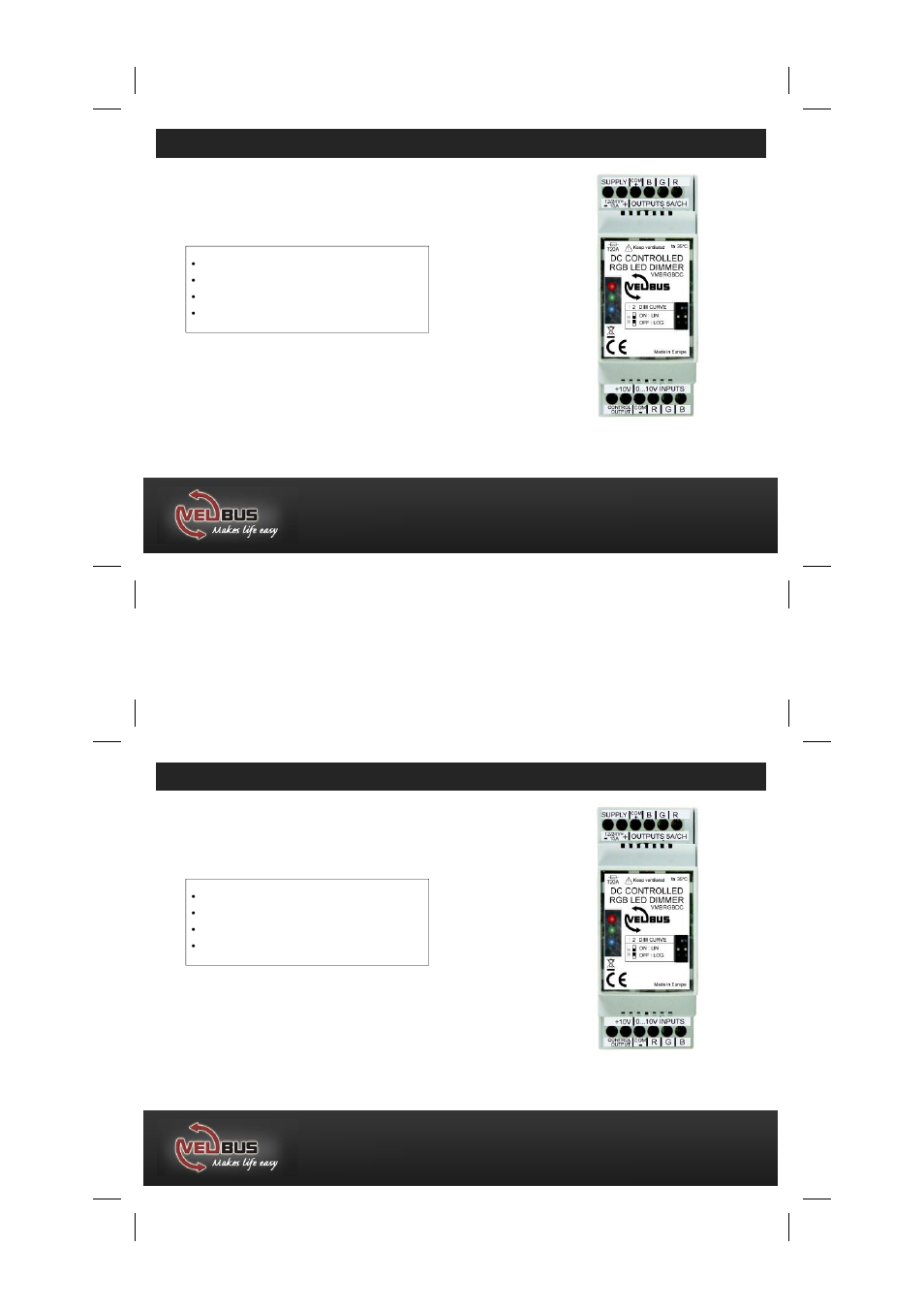 Velleman VMBRGBDC User Manual | 8 pages