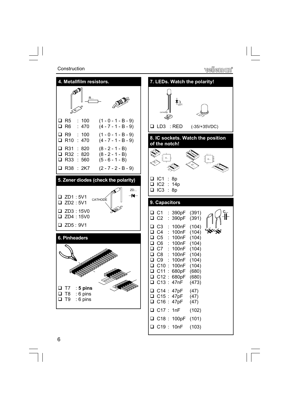 Velleman К8077 User Manual | Page 6 / 32