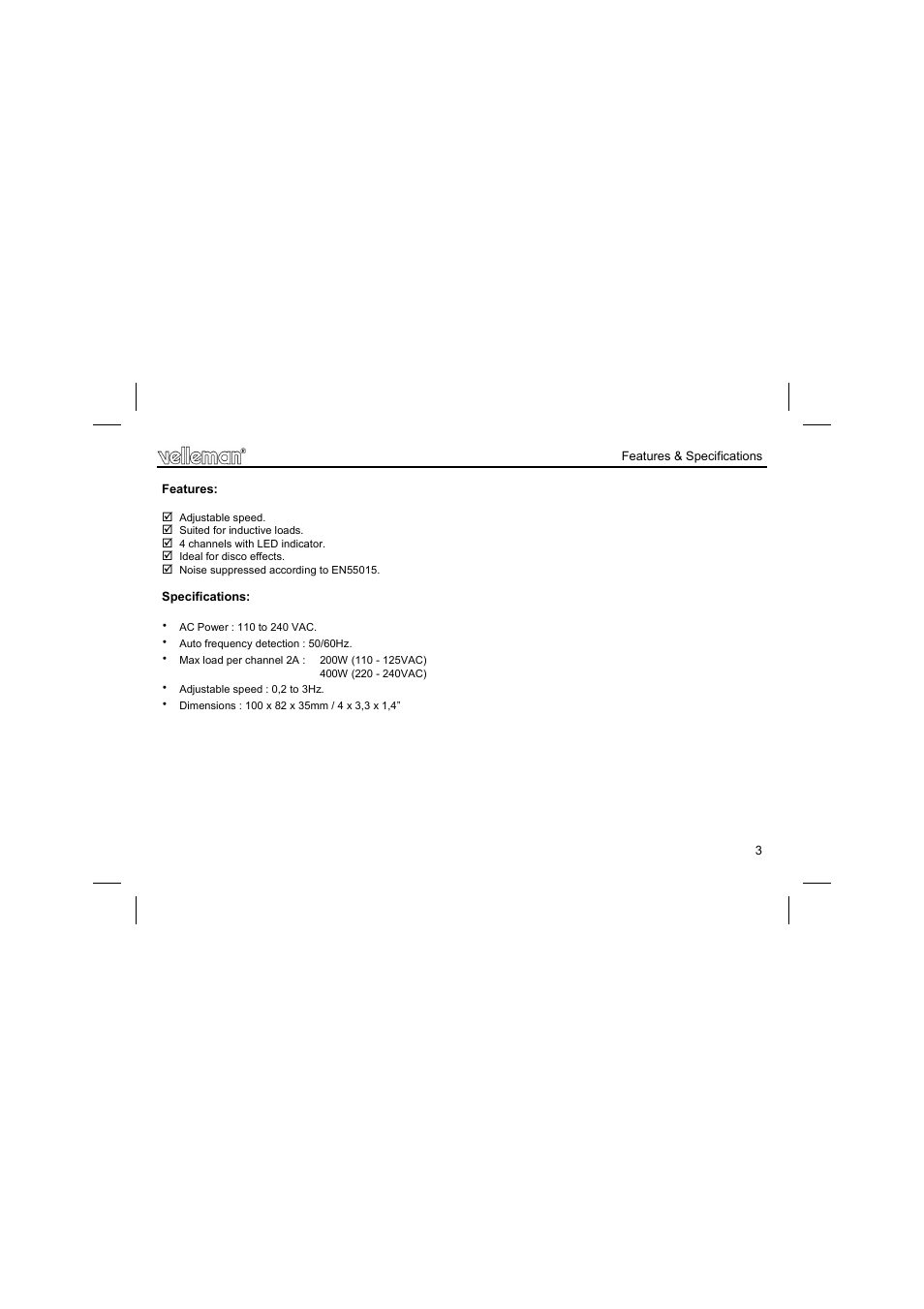 Velleman projects K8032 Assembly instructions User Manual | Page 3 / 12