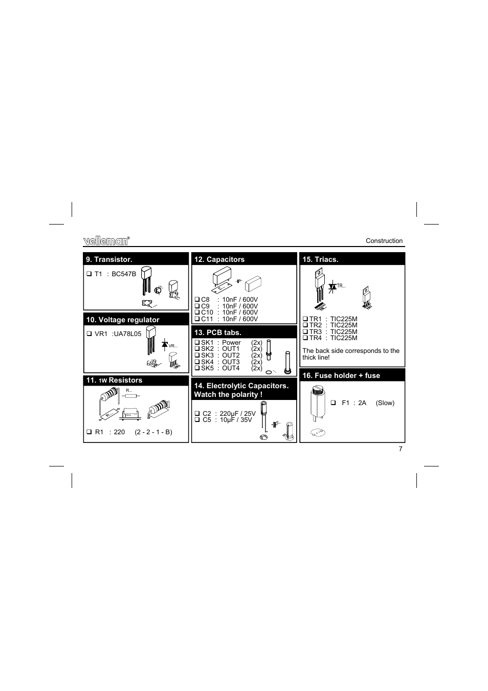 Velleman projects K8032 Assembly instructions User Manual | Page 7 / 12