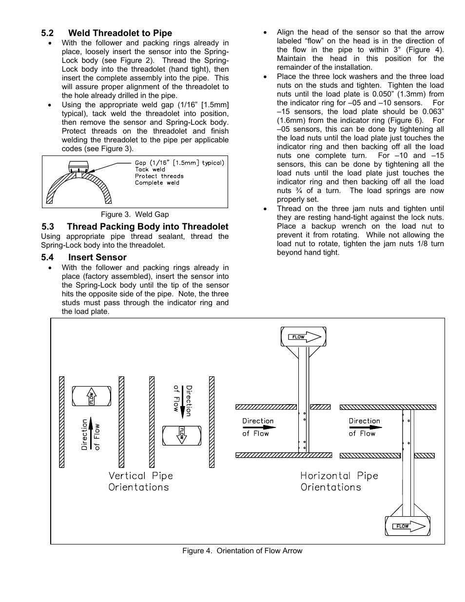 2weld threadolet to pipe, 4insert sensor | Veris Verabar V150 Installation Instructions User Manual | Page 3 / 4