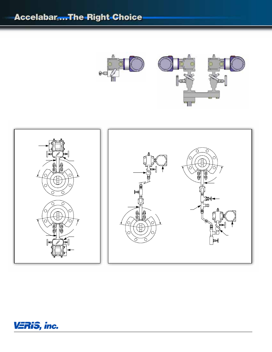 Installation orientation, True performance in flow measurement, Transmitter selection | Veris Accelabar Brochure User Manual | Page 8 / 8