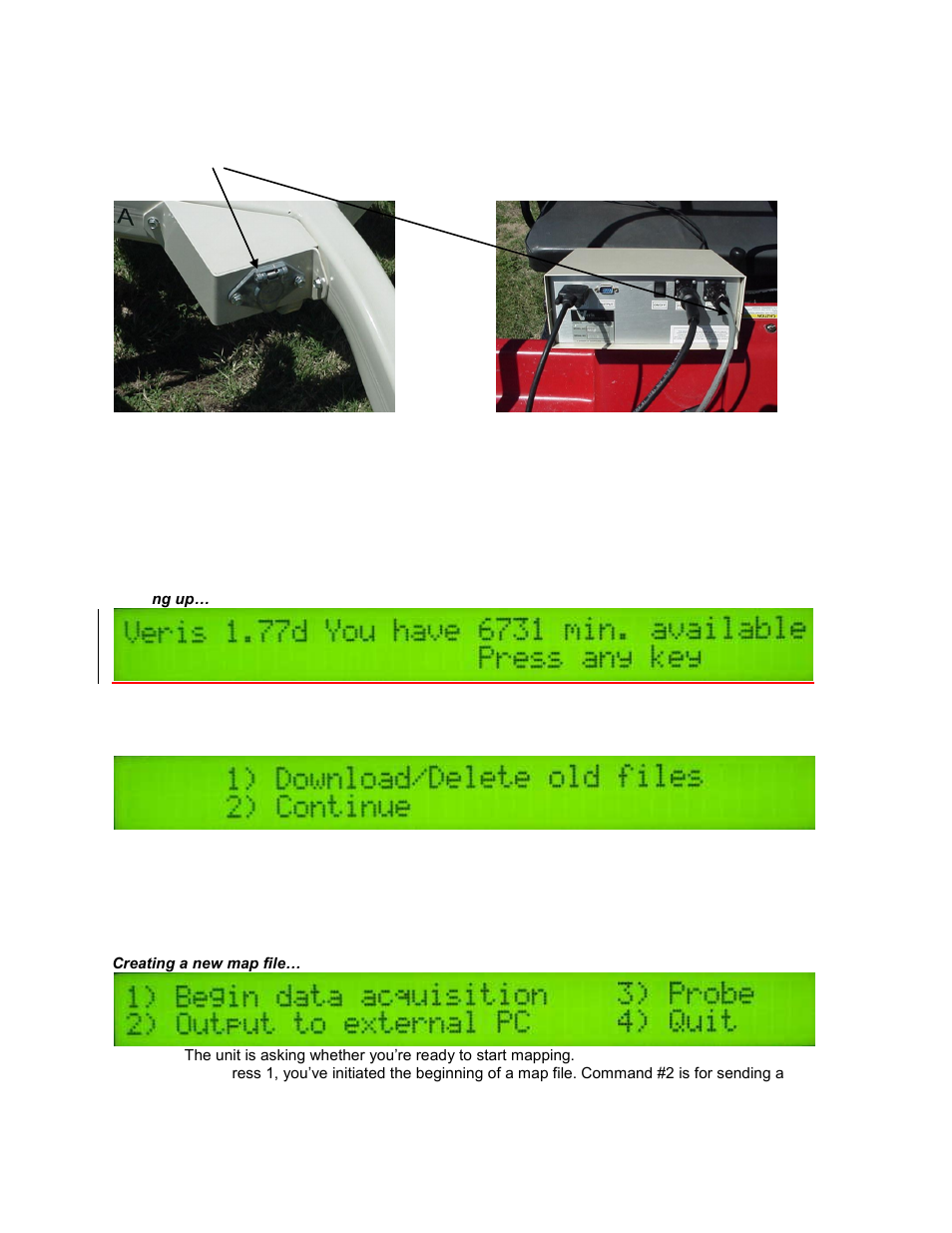 Veris Technologies 2000XA Soil EC Mapping System (1997-2008 CF card drive 1.77D) - Operating Instructions User Manual | Page 15 / 22