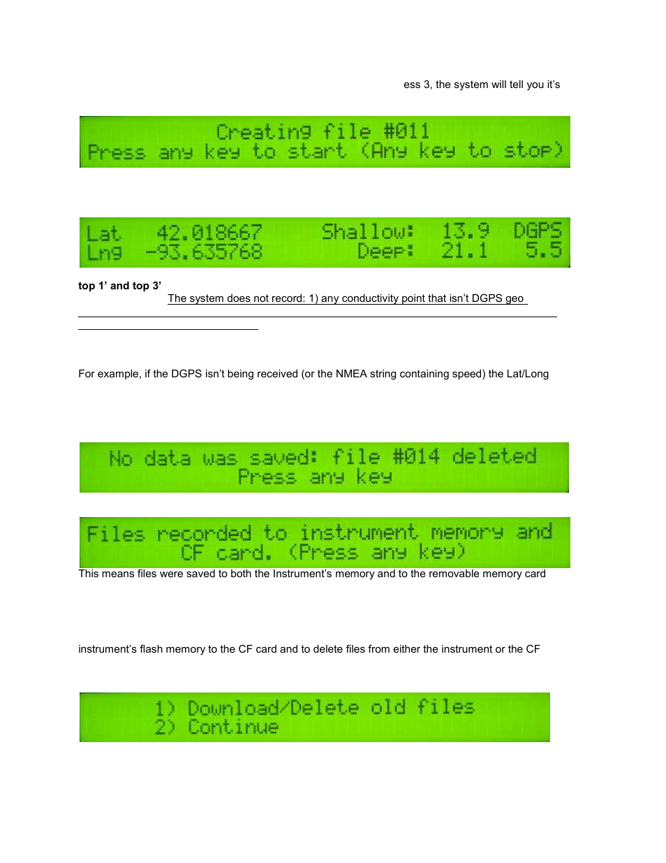 Veris Technologies 2000XA Soil EC Mapping System (1997-2008 CF card drive 1.77D) - Operating Instructions User Manual | Page 16 / 22