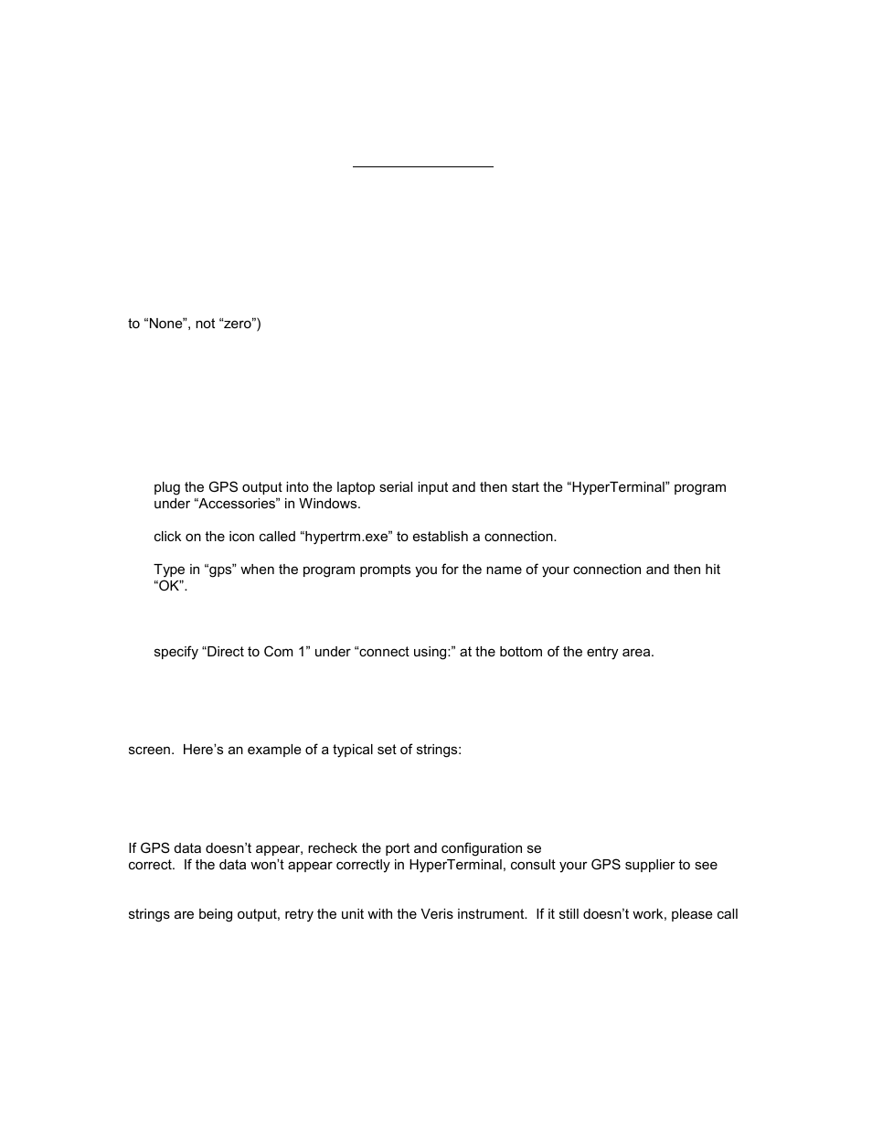 Veris Technologies 2000XA Soil EC Mapping System (1997-2008 CF card drive 1.77D) - Operating Instructions User Manual | Page 19 / 22