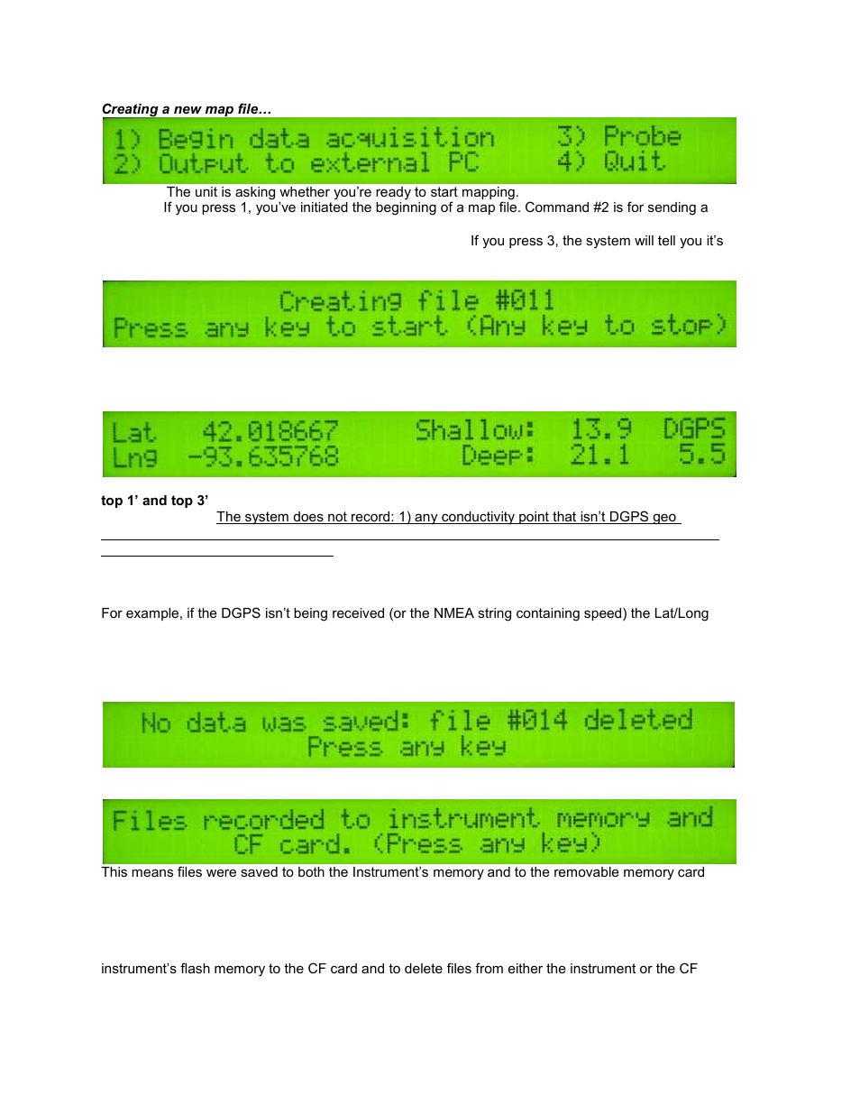 Veris Technologies 3100 Soil EC Mapping System (1997-2008 CF card drive 1.77D) - Operating Instructions User Manual | Page 15 / 21