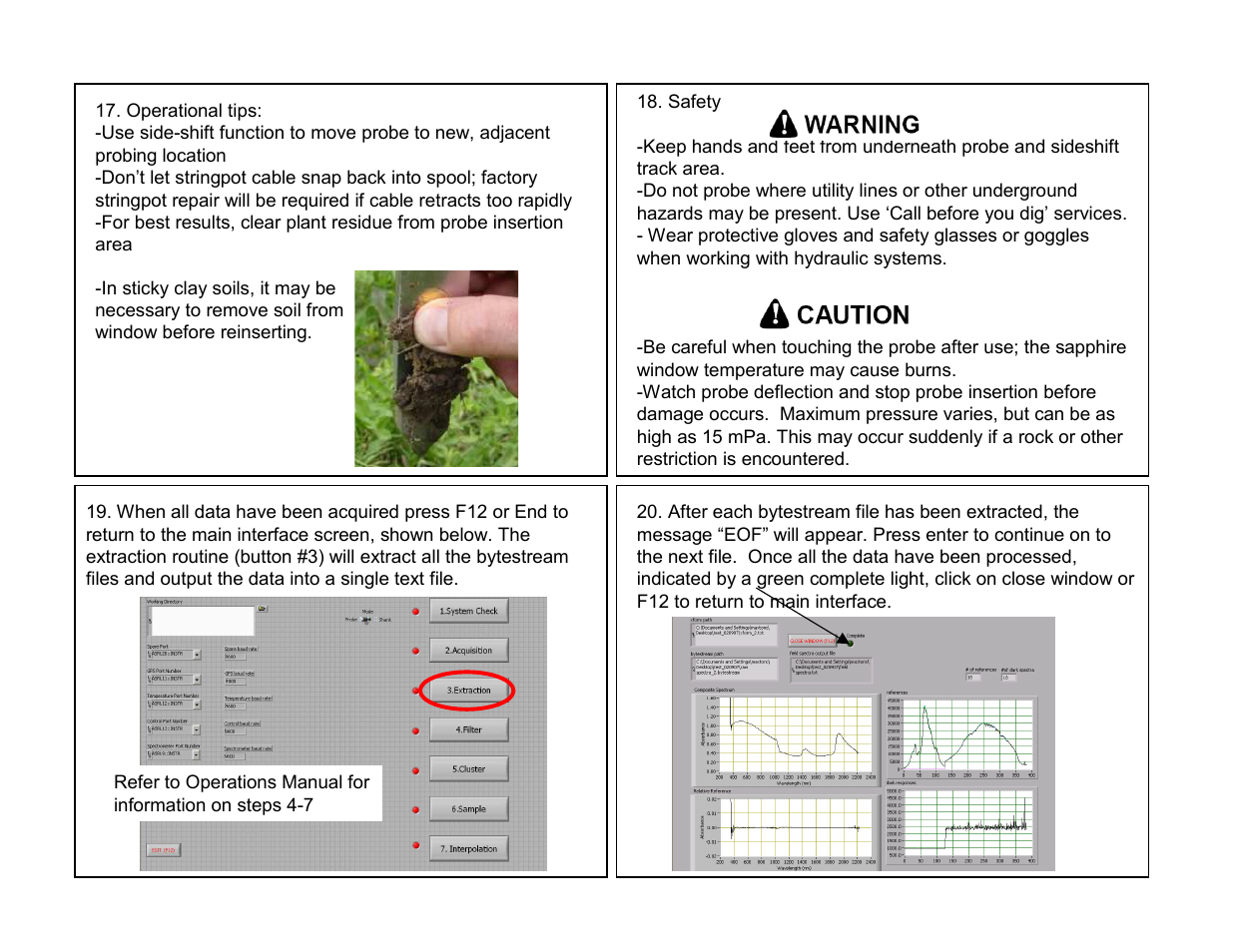 Veris Technologies VIS-NIR-EC-Force P4000 Spectrophotometer - QUICK REFERENCE CARD User Manual | Page 3 / 3