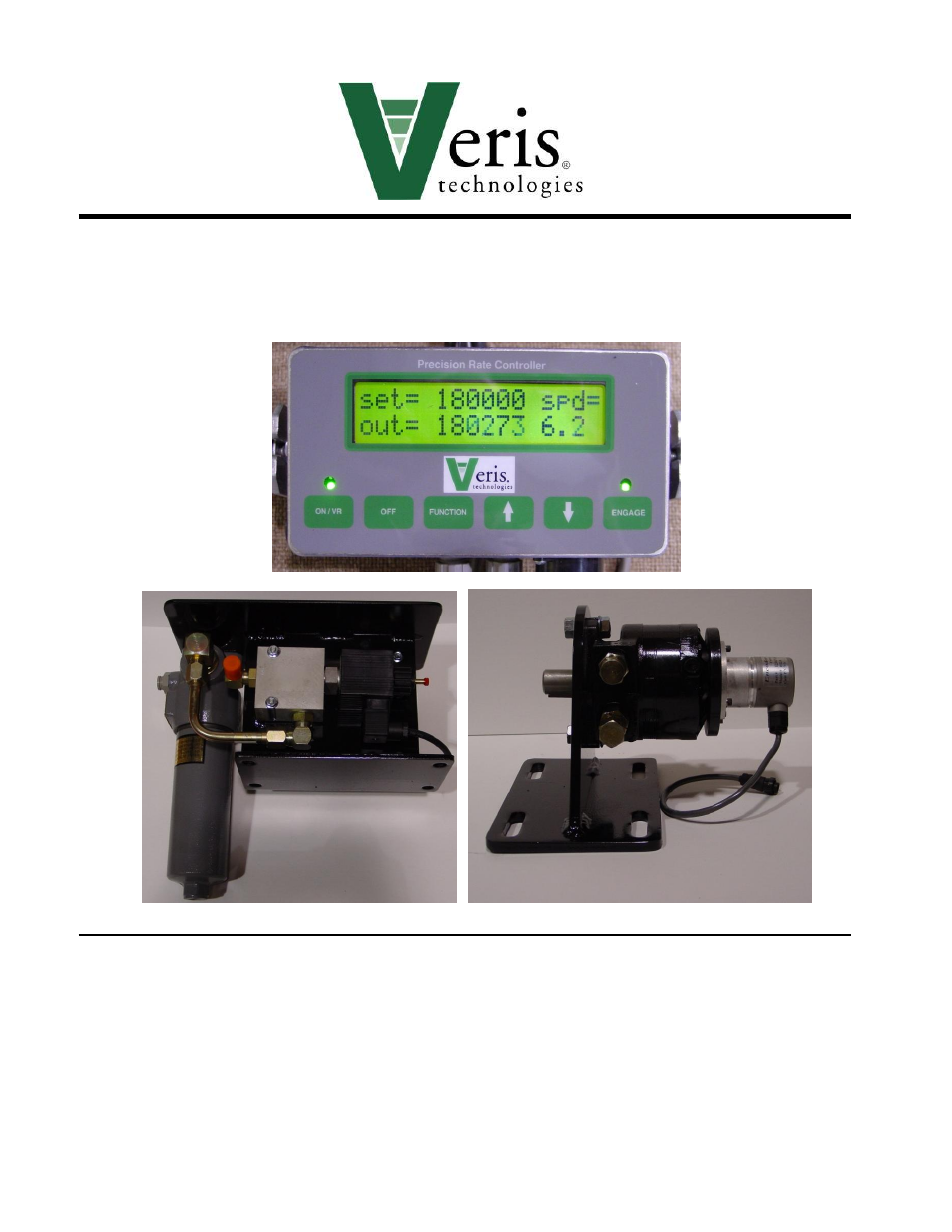 Veris Technologies Precision Rate Controller - Operation Manual User Manual | 27 pages