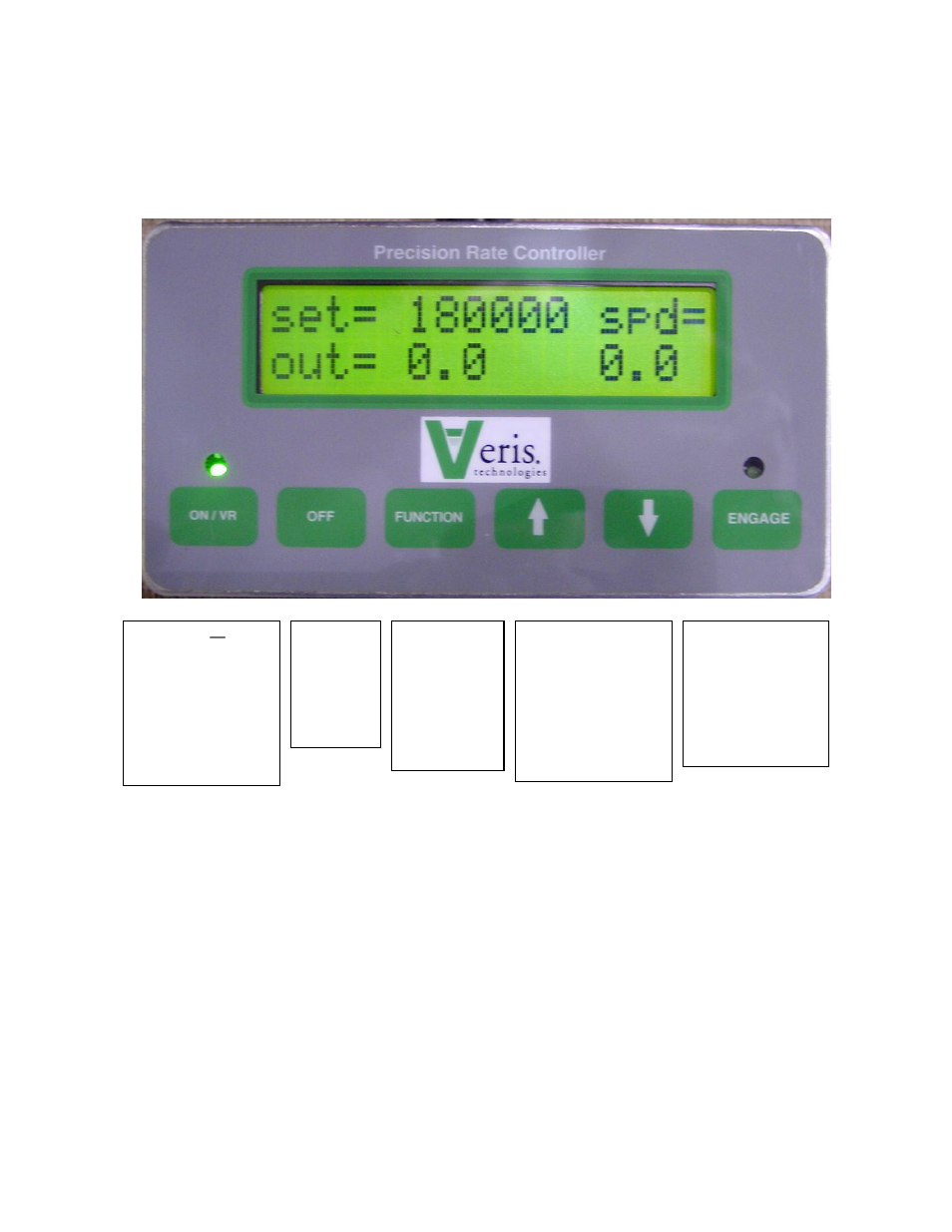 Console functions | Veris Technologies Precision Rate Controller - Operation Manual User Manual | Page 5 / 27