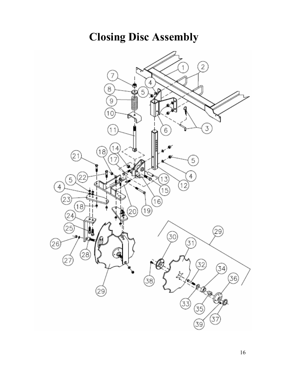 Closing disc assembly | Veris Technologies MSP - Parts Manual User Manual | Page 16 / 27