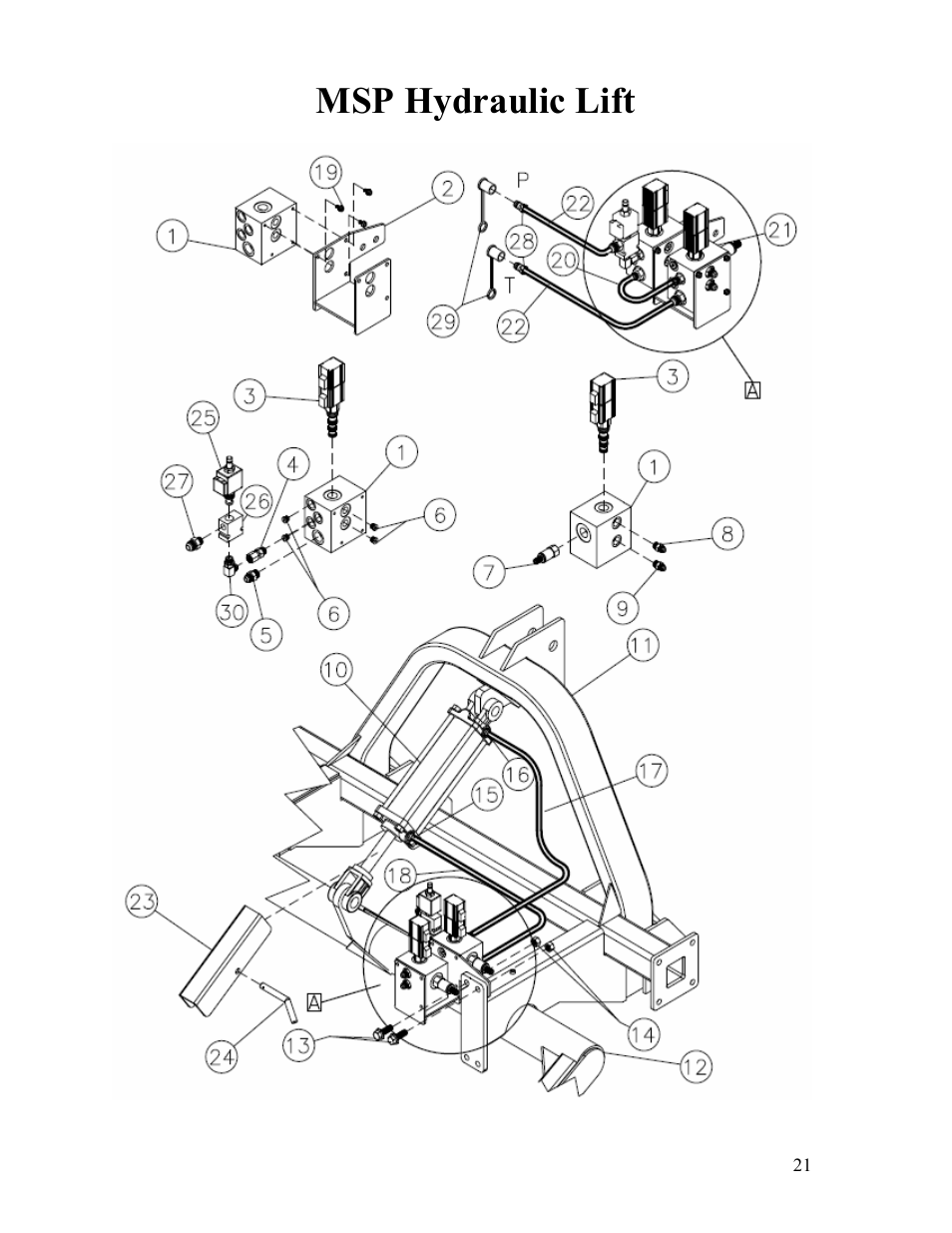 Msp hydraulic lift | Veris Technologies MSP - Parts Manual User Manual | Page 21 / 27