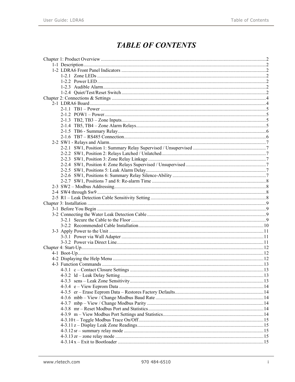 Veris Industries LDRA6 USER GUIDE User Manual | Page 5 / 30