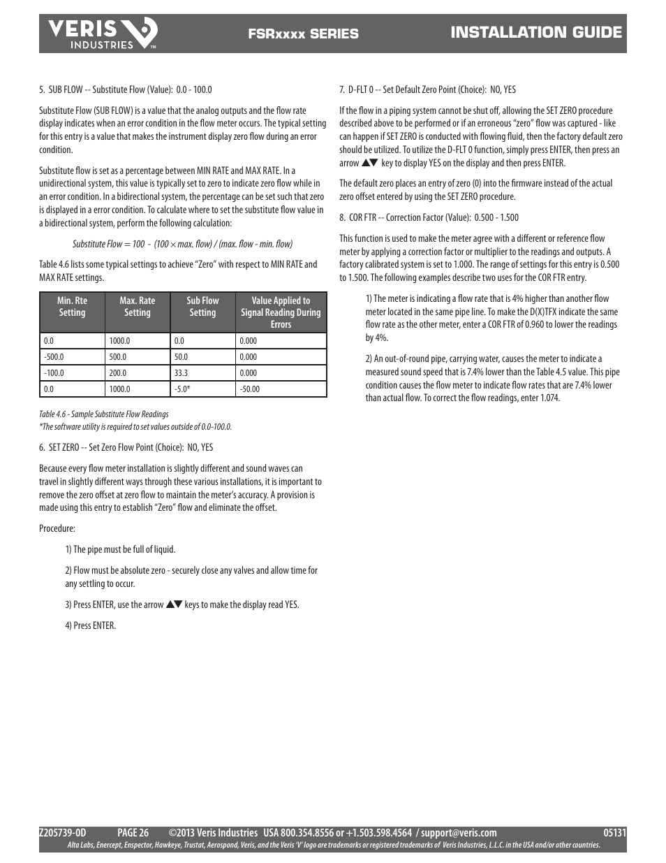 Installation guide | Veris Industries FSRxxxx SERIES Install User Manual | Page 26 / 59