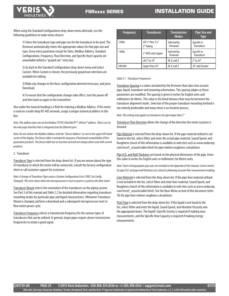Installation guide | Veris Industries FSRxxxx SERIES Install User Manual | Page 29 / 59