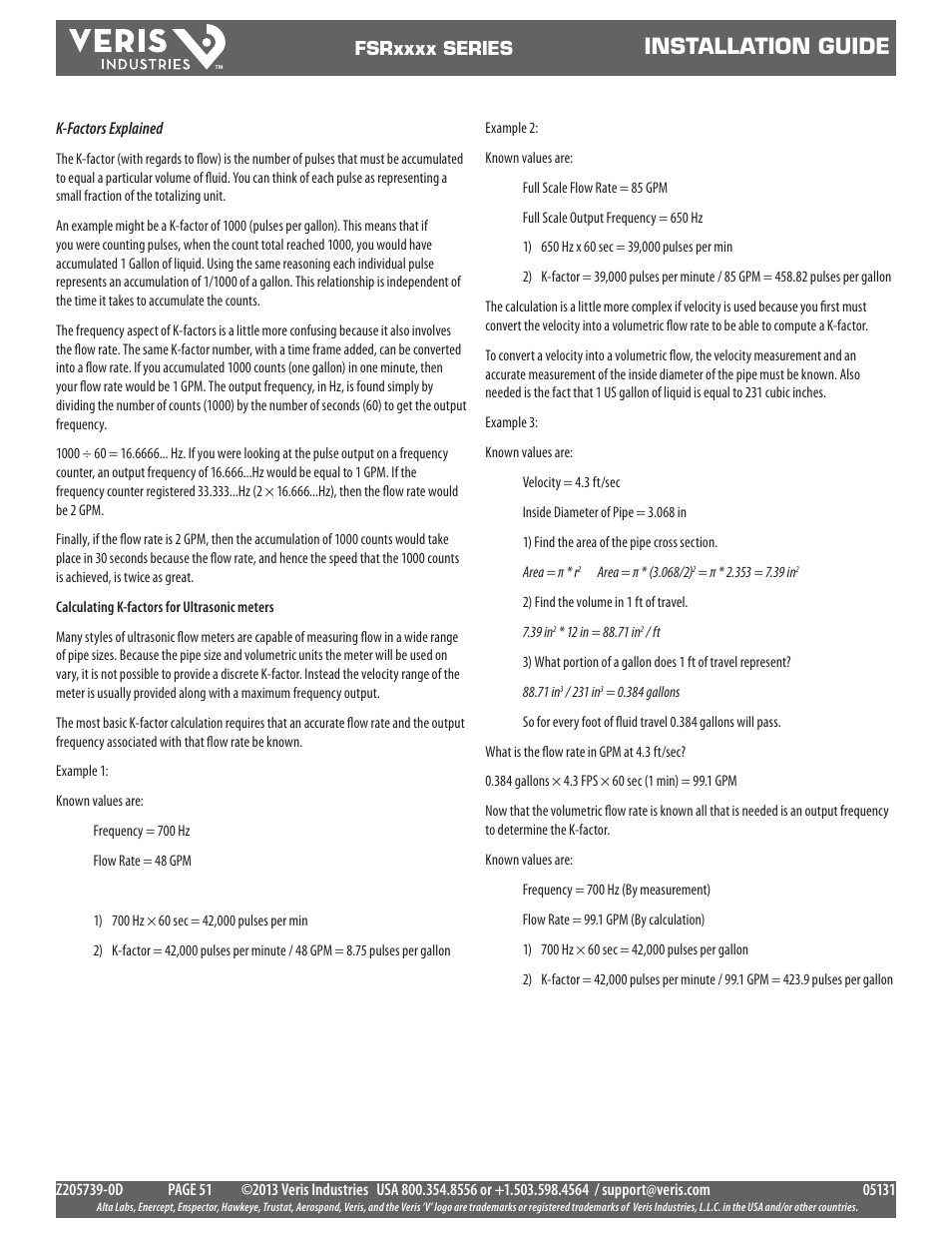 Installation guide | Veris Industries FSRxxxx SERIES Install User Manual | Page 51 / 59