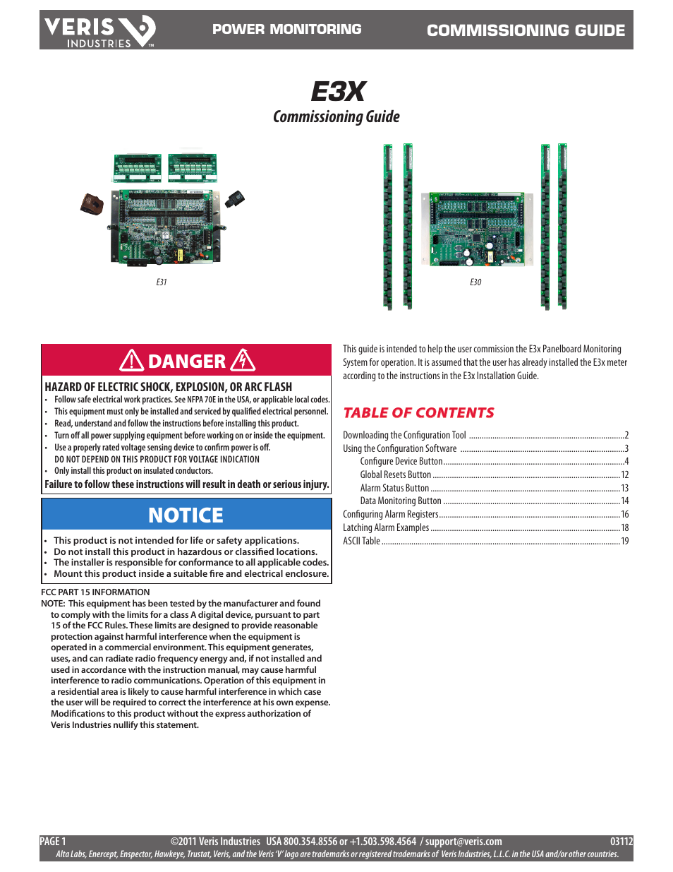 Veris Industries E3X Commissioning Guide User Manual | 18 pages