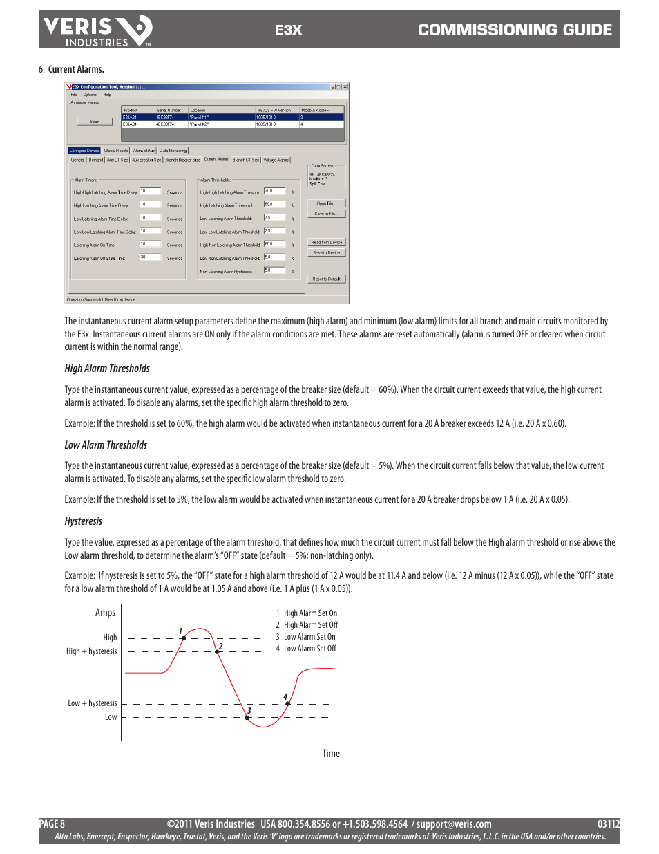 Commissioning guide | Veris Industries E3X Commissioning Guide User Manual | Page 8 / 18