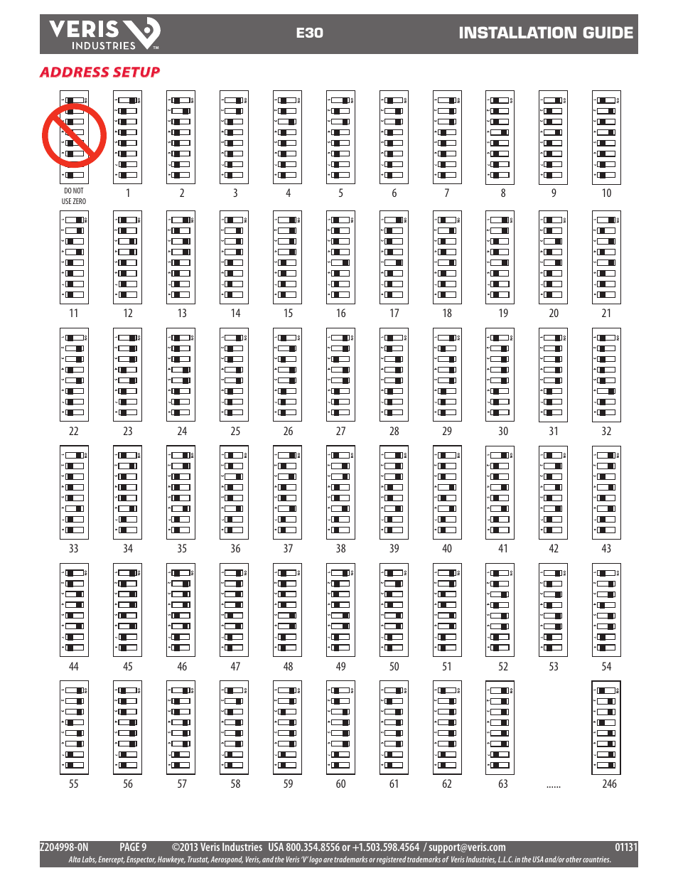 Installation guide | Veris Industries E30 Install User Manual | Page 9 / 11