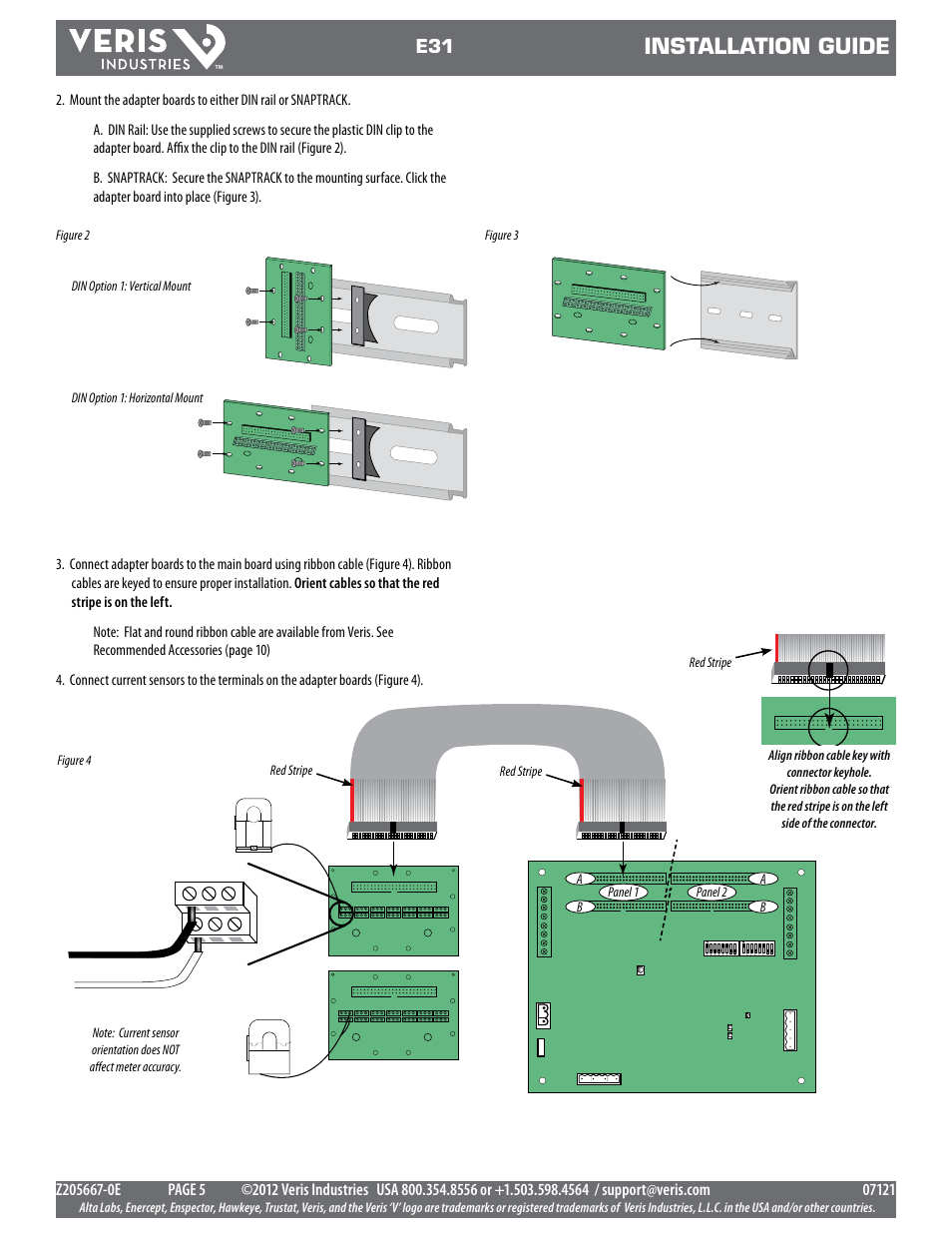 Installation guide | Veris Industries E31 Install User Manual | Page 5 / 12