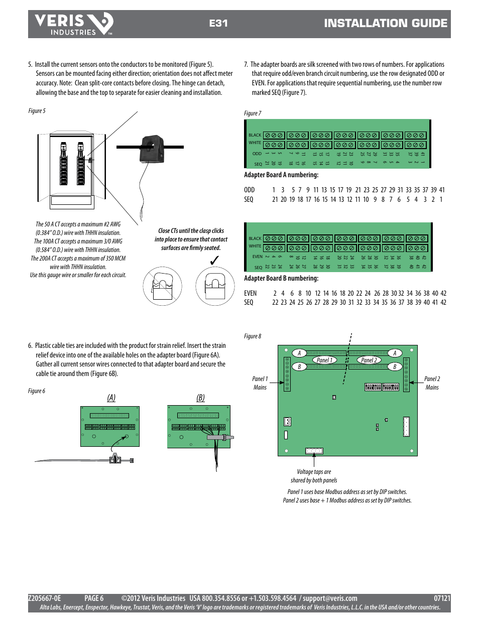 Installation guide, A) (b) | Veris Industries E31 Install User Manual | Page 6 / 12