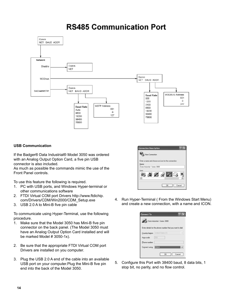 Veris Industries Badger 3050 SERIES Install User Manual | Page 14 / 20