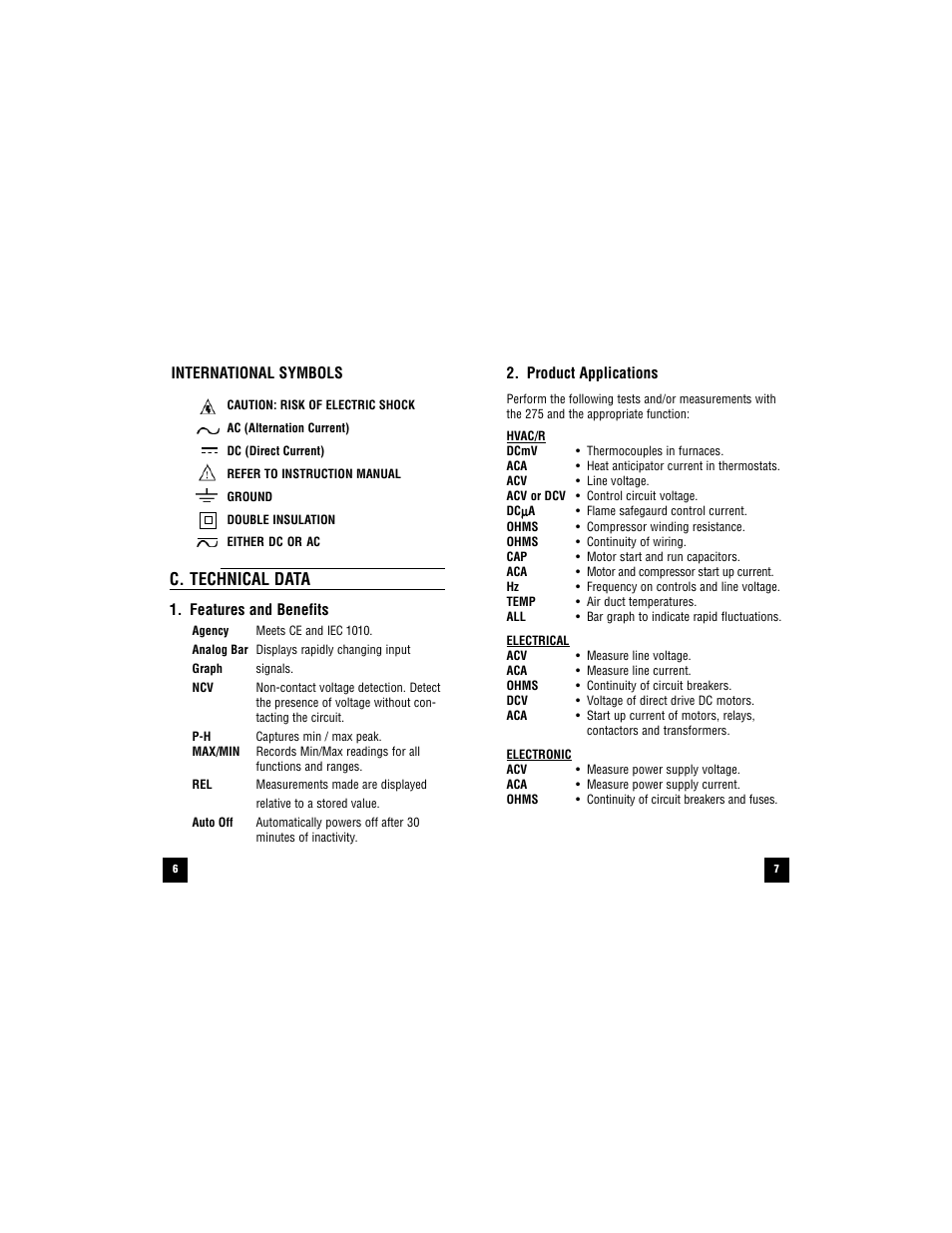 C. technical data | Veris Industries 275 Manual User Manual | Page 4 / 21