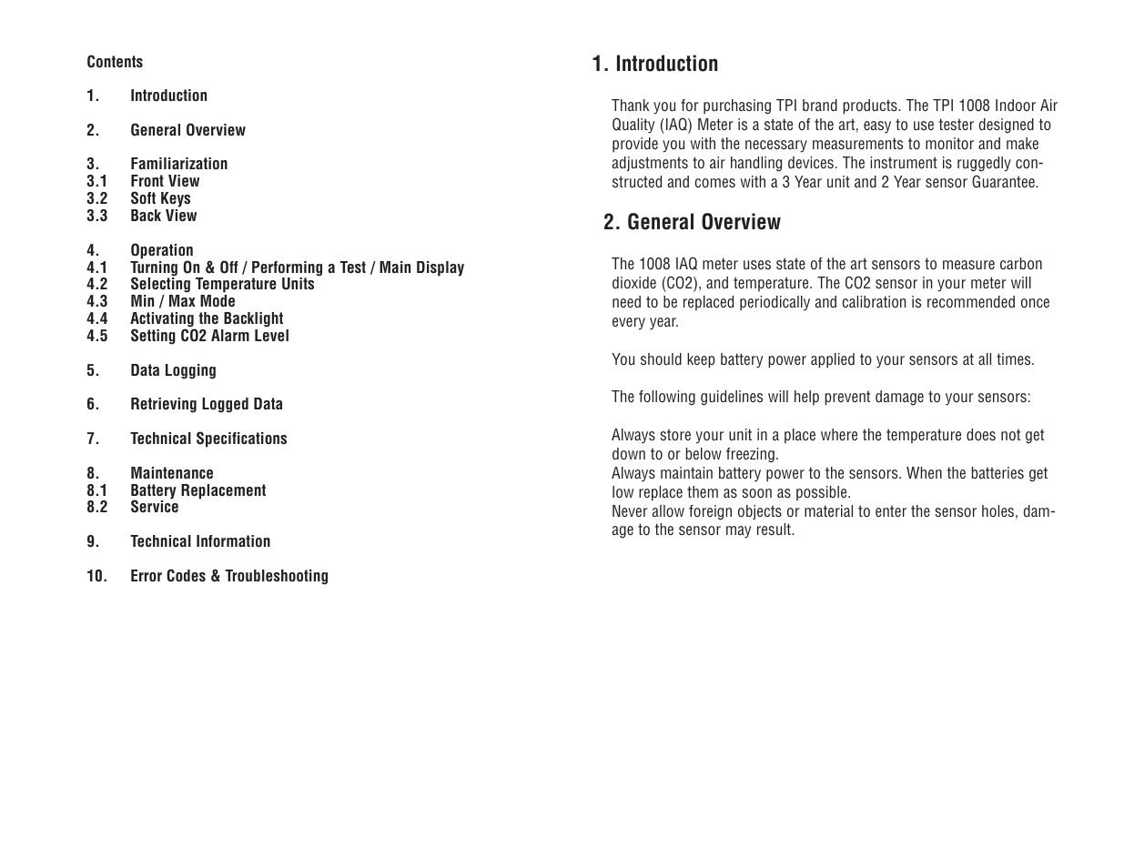 Introduction, General overview | Veris Industries 1008 Manual User Manual | Page 2 / 11