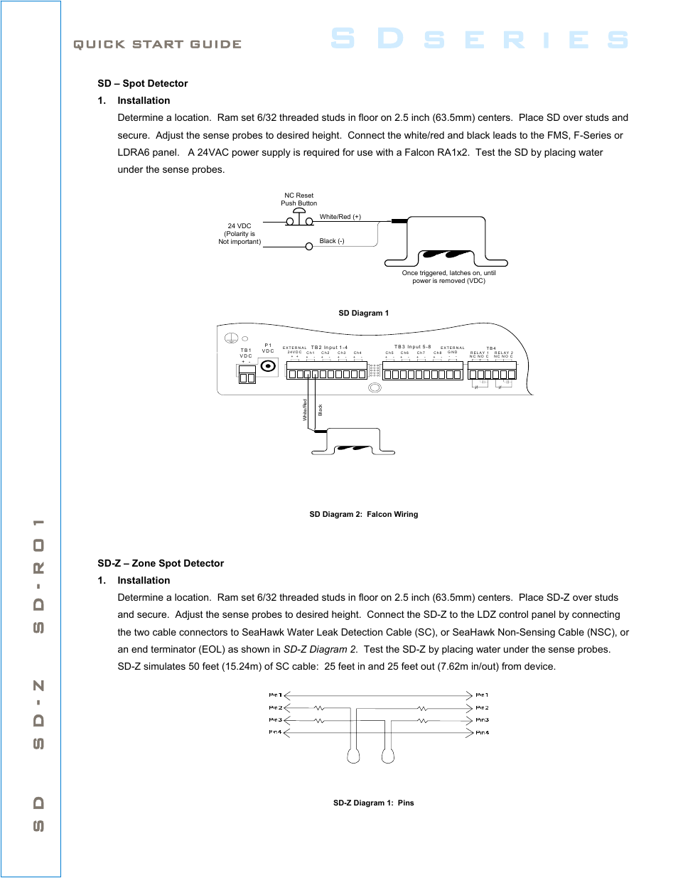 Veris Industries SD QUICK START GUIDE User Manual | 2 pages