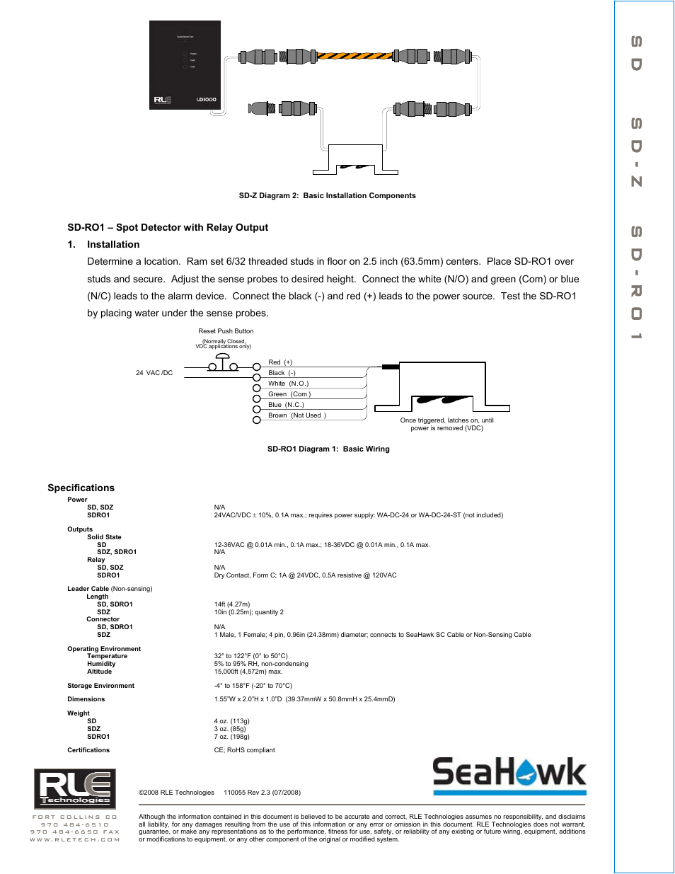 Veris Industries SD QUICK START GUIDE User Manual | Page 2 / 2