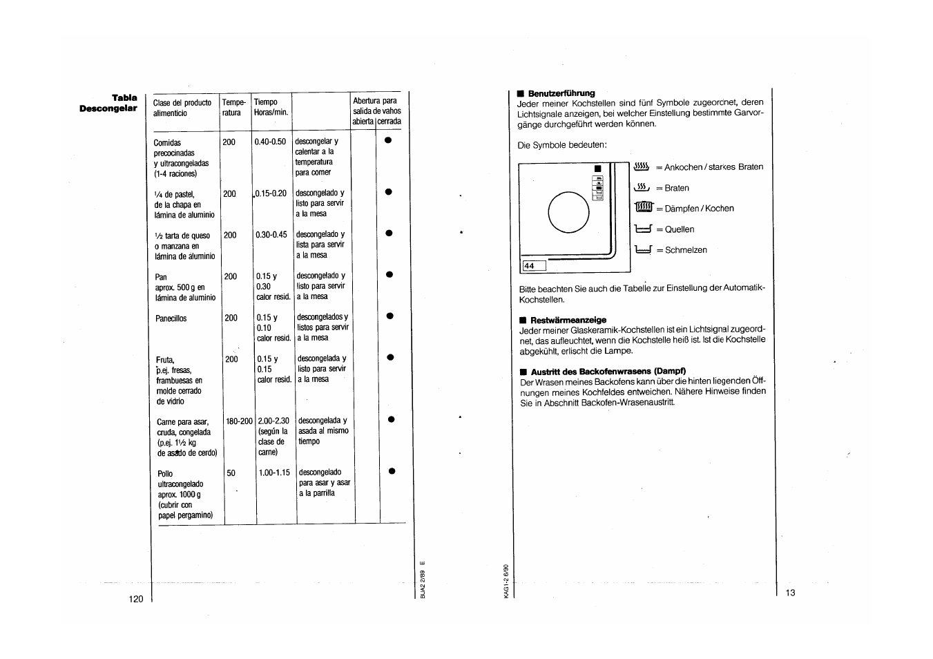 AEG COMPETENCE 750 E CH User Manual | Page 13 / 45