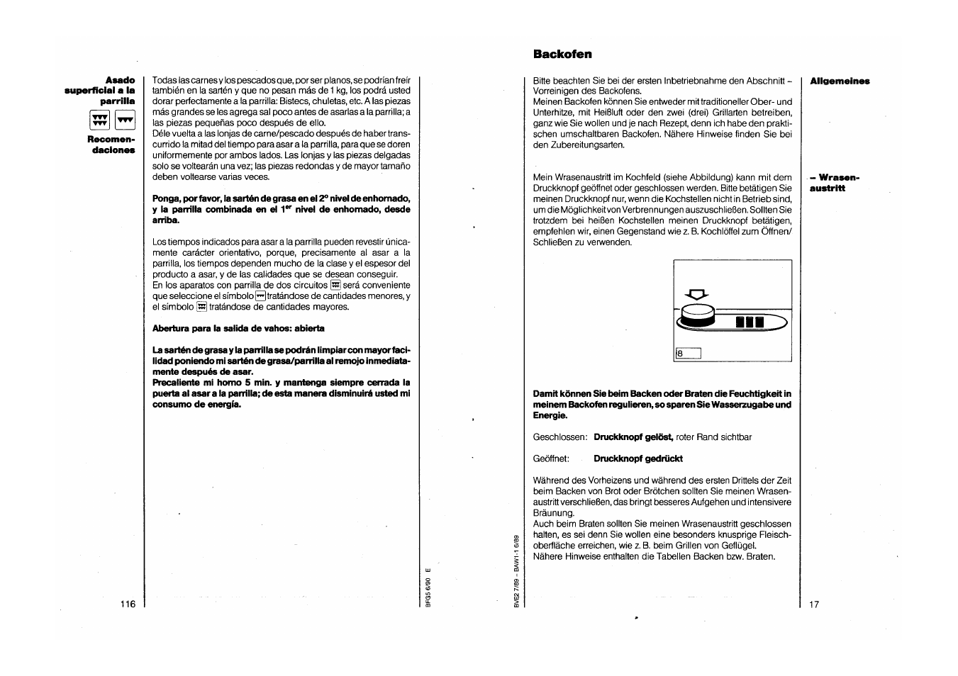 Backofen | AEG COMPETENCE 750 E CH User Manual | Page 17 / 45