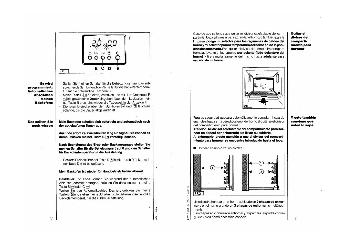 AEG COMPETENCE 750 E CH User Manual | Page 22 / 45