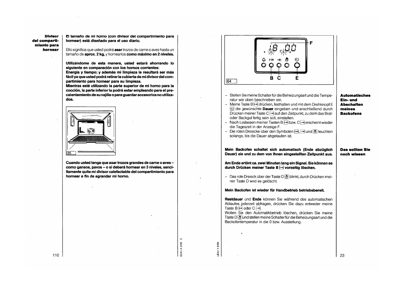 AEG COMPETENCE 750 E CH User Manual | Page 23 / 45