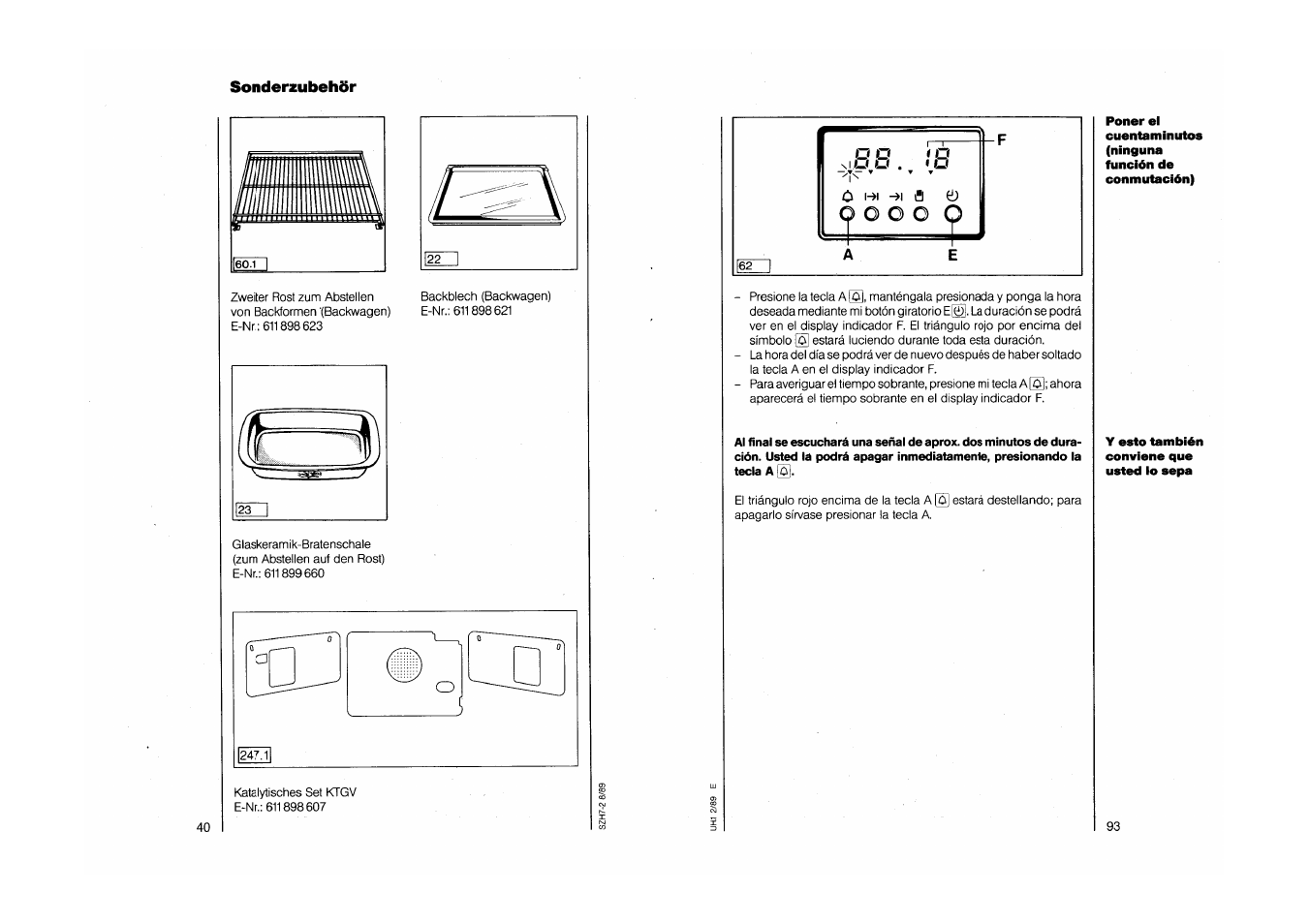 Sonderzubehör | AEG COMPETENCE 750 E CH User Manual | Page 40 / 45