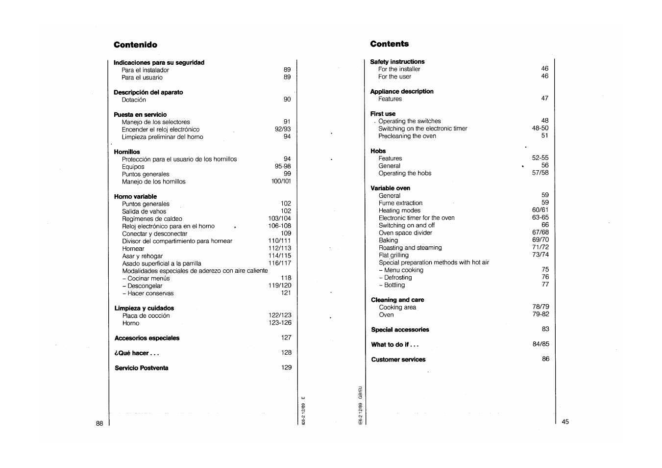 AEG COMPETENCE 750 E CH User Manual | Page 45 / 45