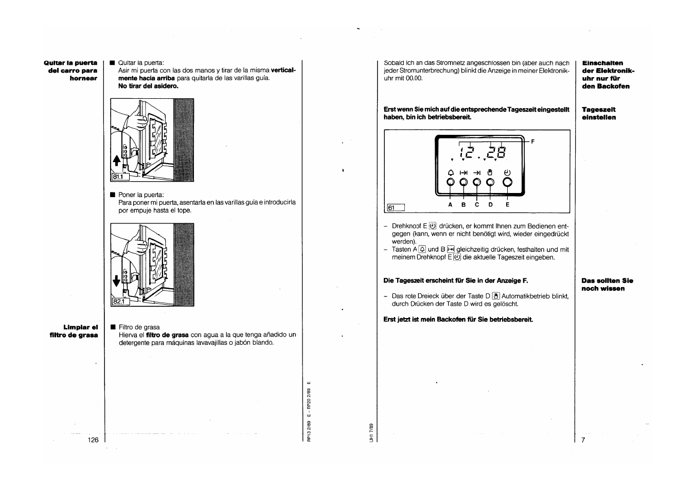 AEG COMPETENCE 750 E CH User Manual | Page 7 / 45