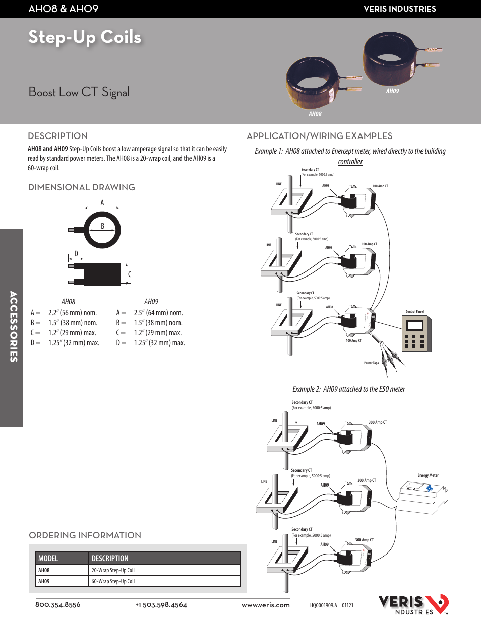 Veris Industries AH09 Datasheet User Manual | 1 page