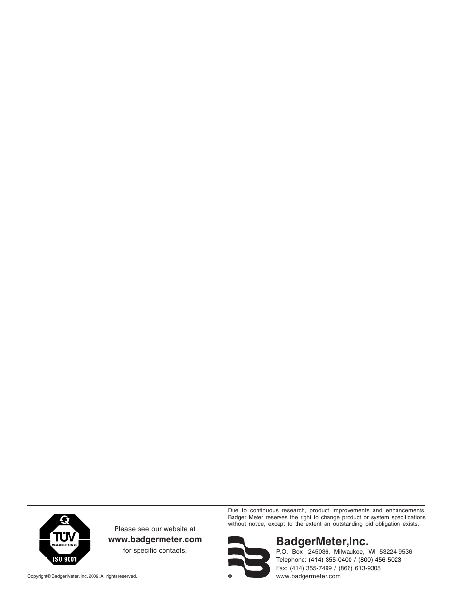 Badgermeter,inc | Veris Industries RTR Install User Manual | Page 8 / 8