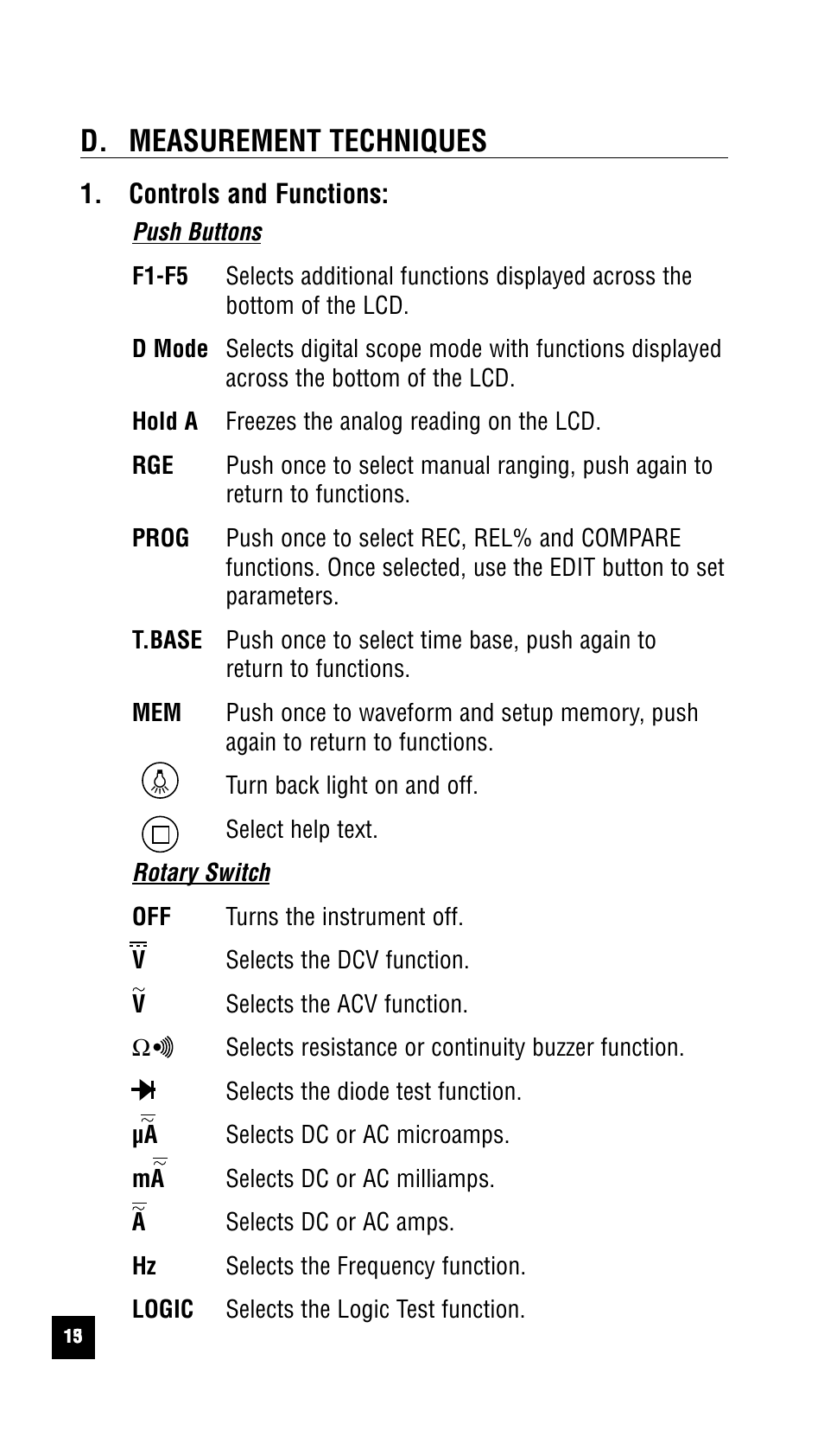 D. measurement techniques | Test Products International 440 User Manual | Page 14 / 46