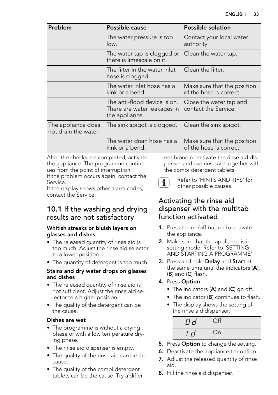 AEG F 77012 M 0 P User Manual | Page 33 / 76