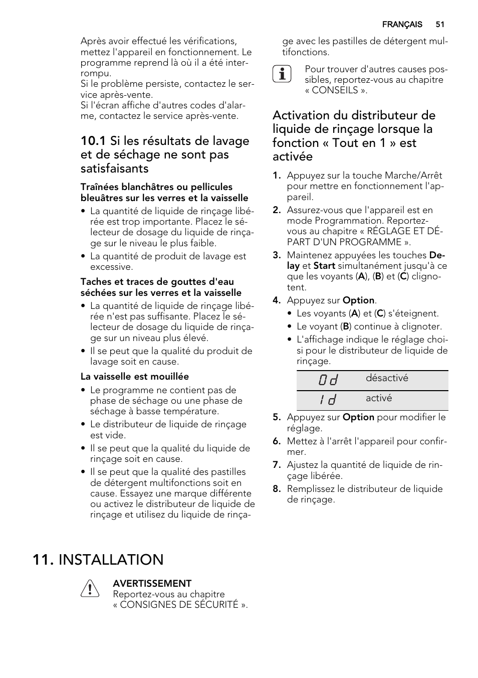 Installation | AEG F 77012 M 0 P User Manual | Page 51 / 76