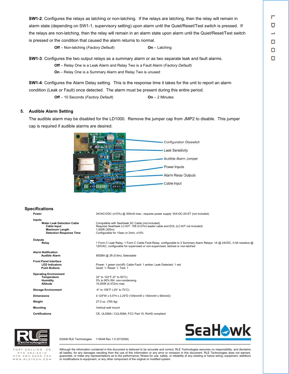 L d 1 0 0 0 | Veris Industries LD1000 Install User Manual | Page 2 / 2