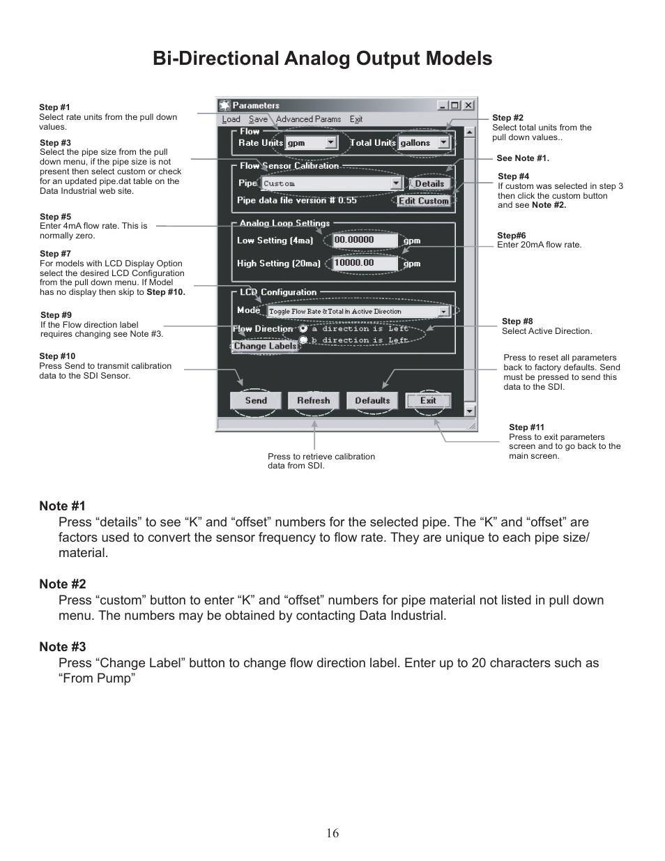 Bi-directional analog output models | Veris Industries SDI SERIES Install User Manual | Page 16 / 28
