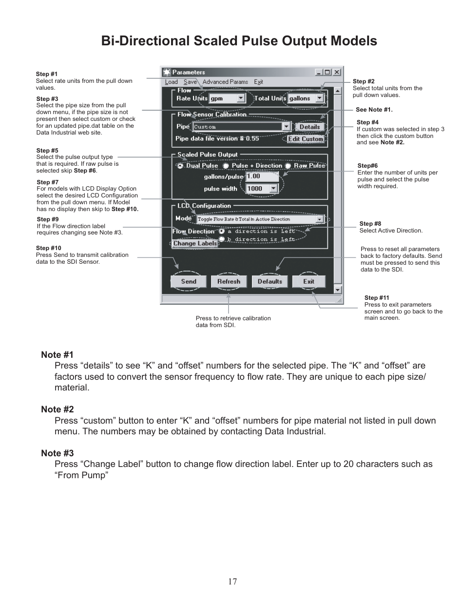 Bi-directional scaled pulse output models | Veris Industries SDI SERIES Install User Manual | Page 17 / 28