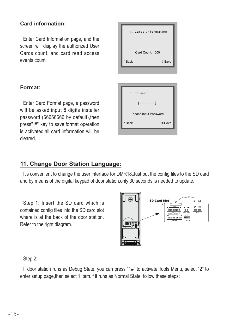Change door station language | V-Tech DMR18 Manual User Manual | Page 16 / 20