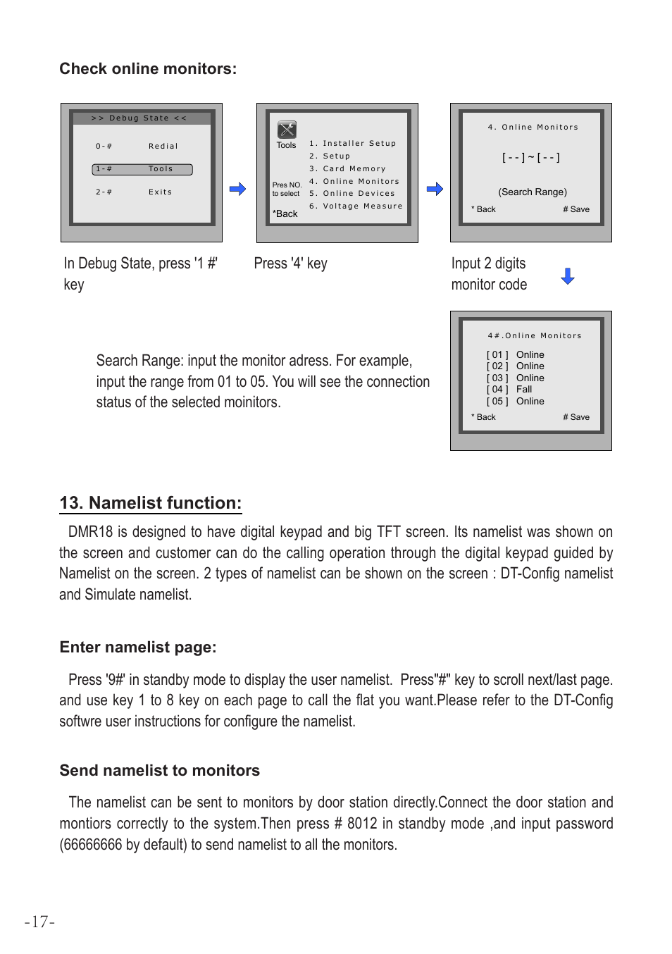 Namelist function | V-Tech DMR18 Manual User Manual | Page 18 / 20